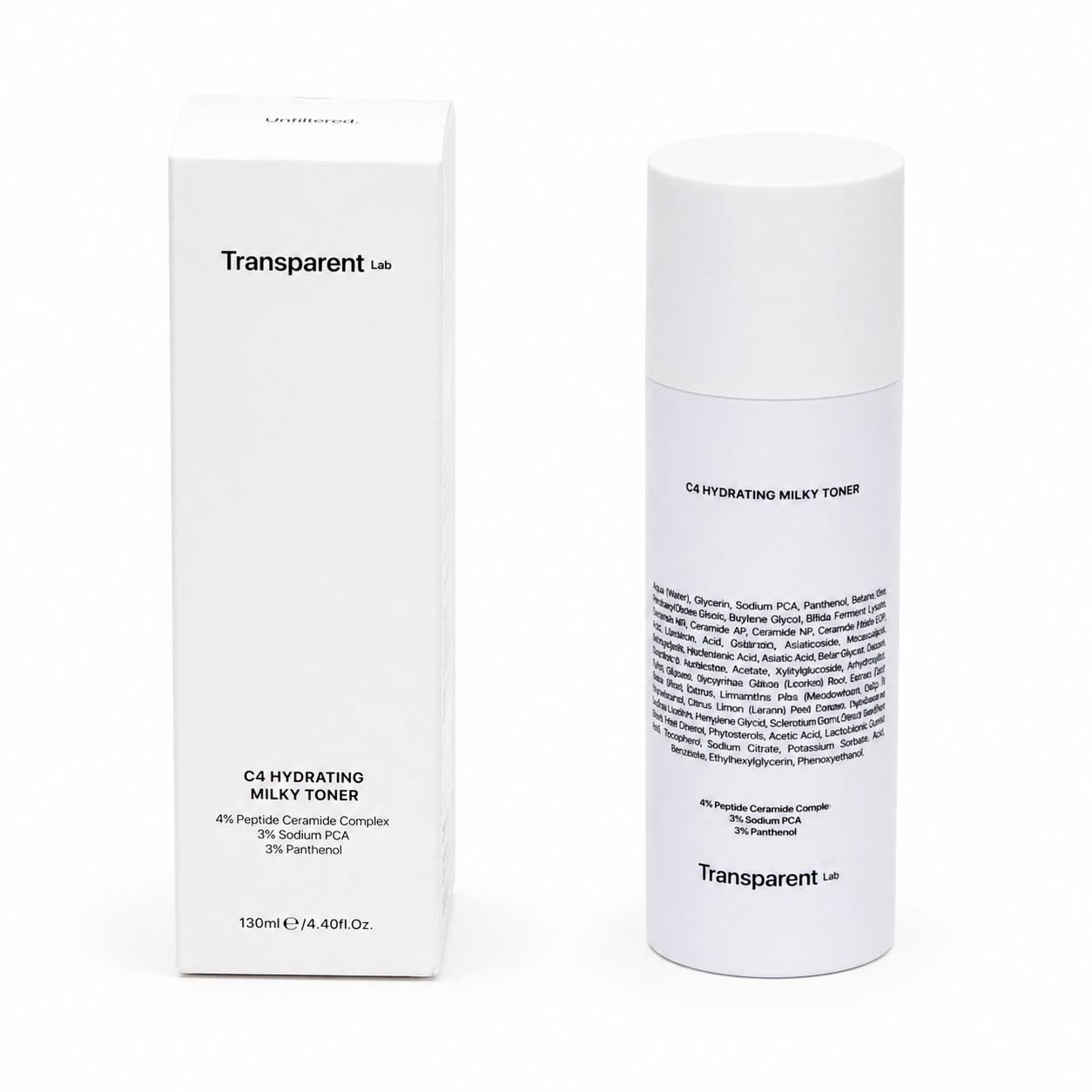 C4 Hydrating Milky Toner 130ml | Transparent Lab