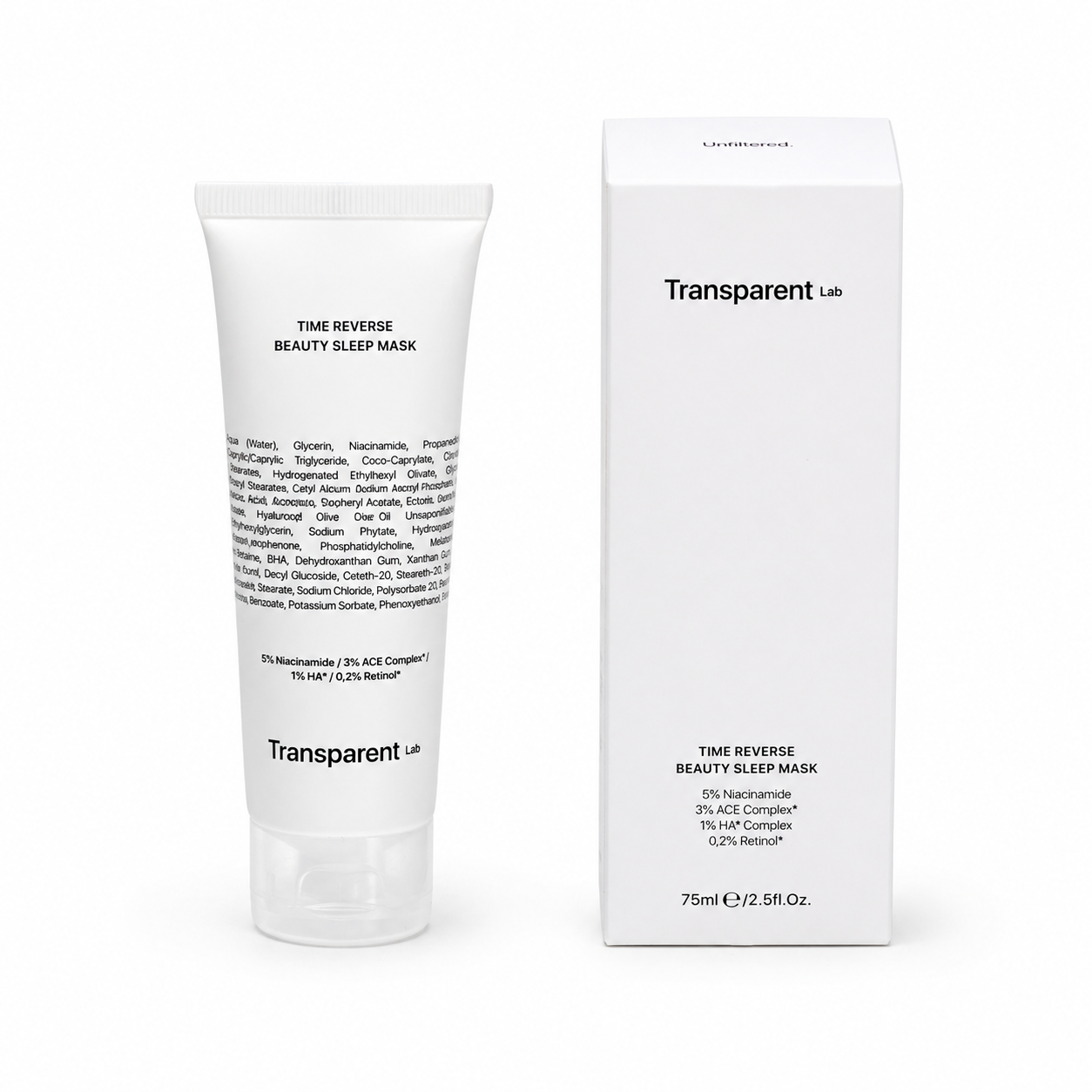 Time Reverse Beauty Sleep Mask | Transparent Lab